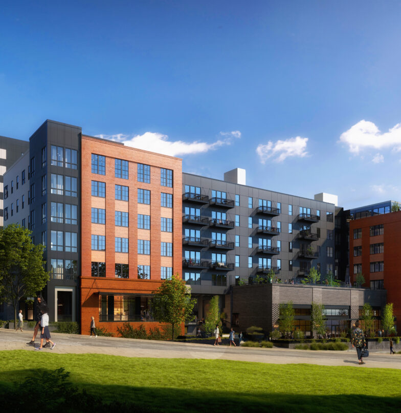 Exterior rendering of Rambler Athens, the newest student housing near UGA coming fall of 2024