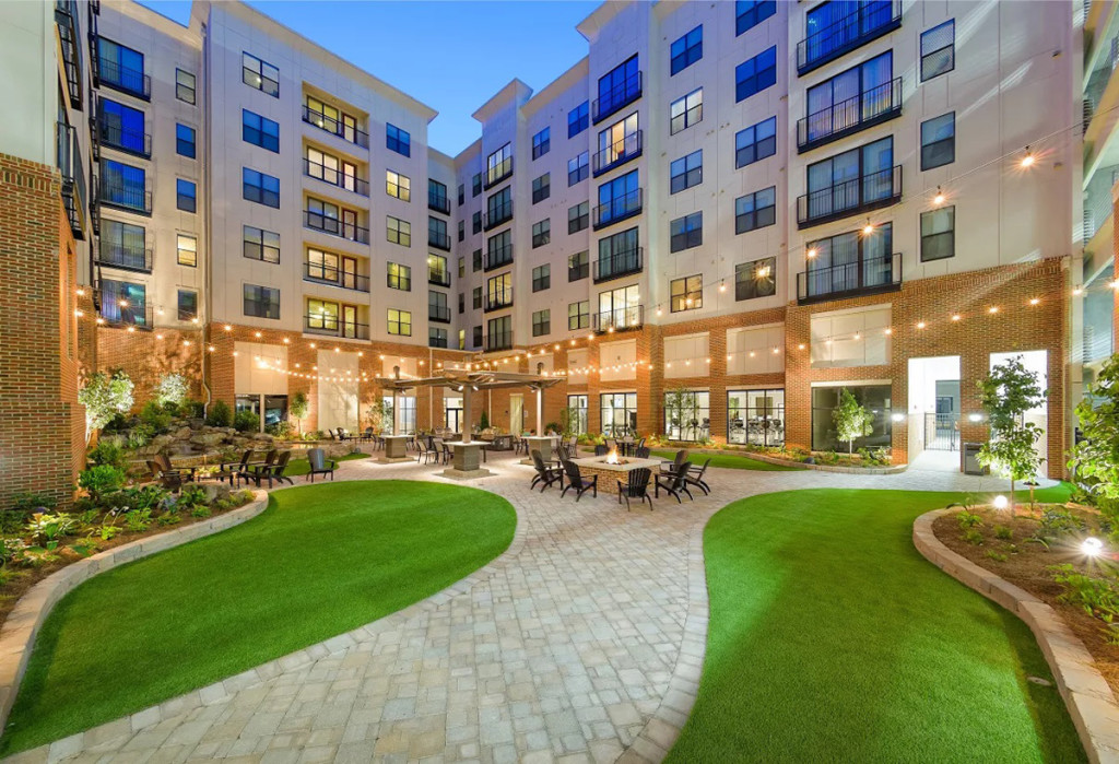 the courtyard of the Standard in Athens