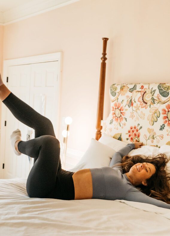 girl on bed at rambler athens