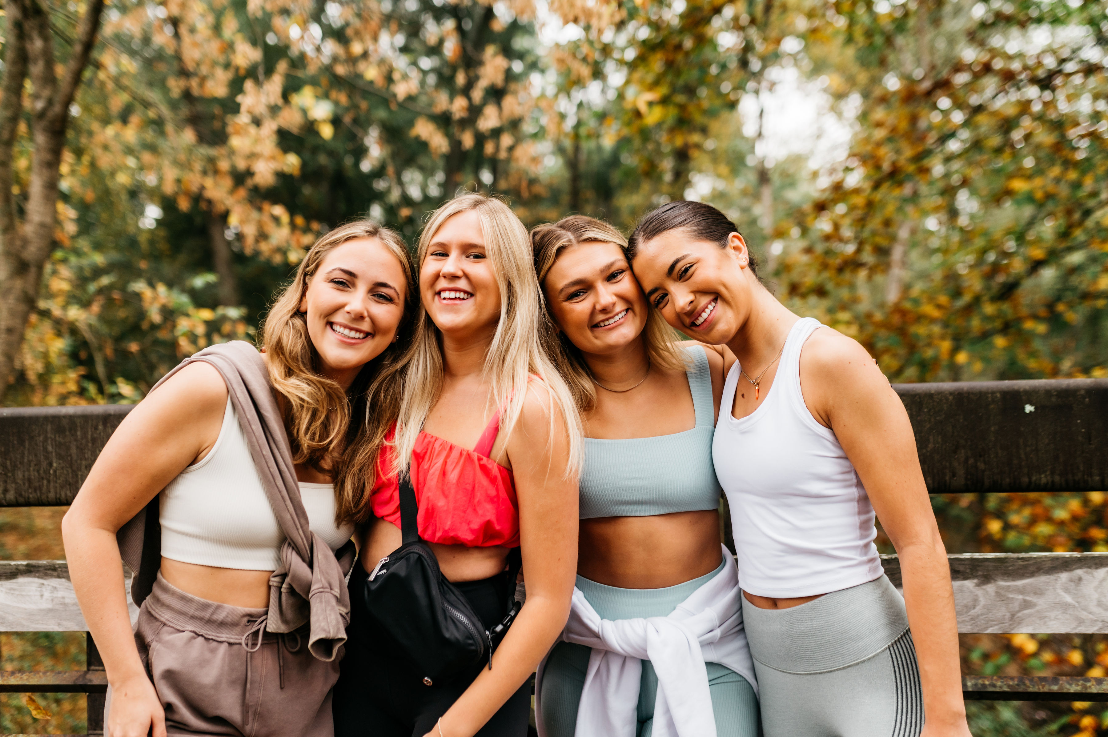 friends smiling for a photo in Athens GA