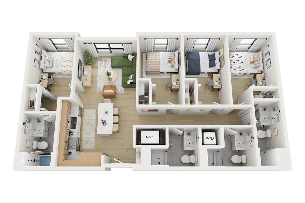 The Prince floor plan in Rambler Athens GA