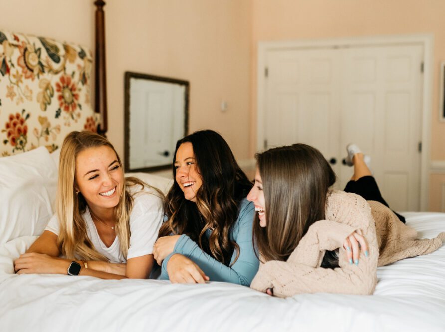 friends hanging out in their apartment in Athens