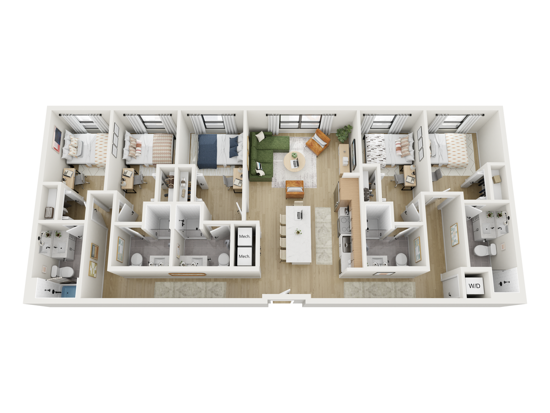 the broad floorplan